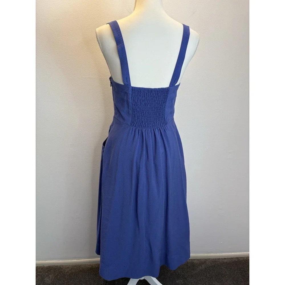 Anthropologie Purple Button-Front Midi Dress - Picture 4 of 10
